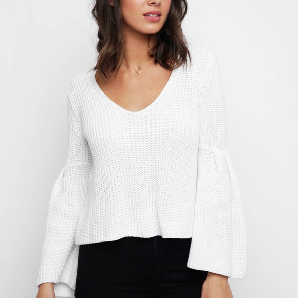 Free People Sweaters - Free People NWT Damsal V-Neck Bell Sleeve Sweater